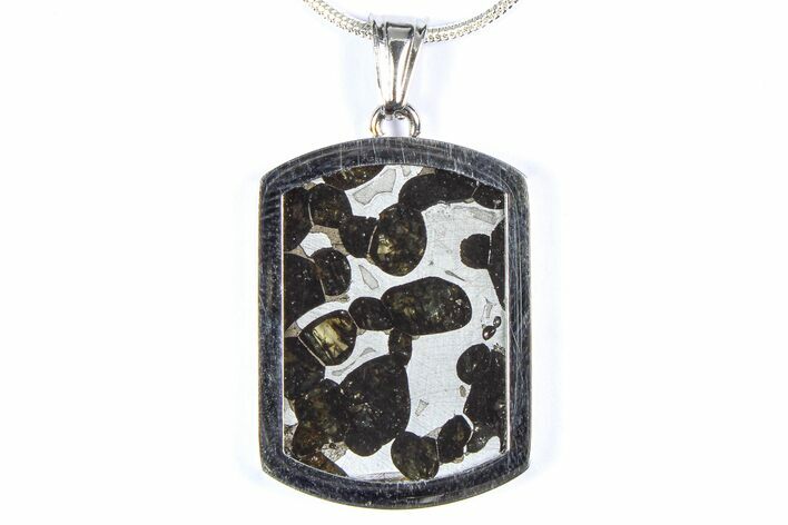 Sericho Pallasite Dog Tag Meteorite Pendant - Kenya #380553